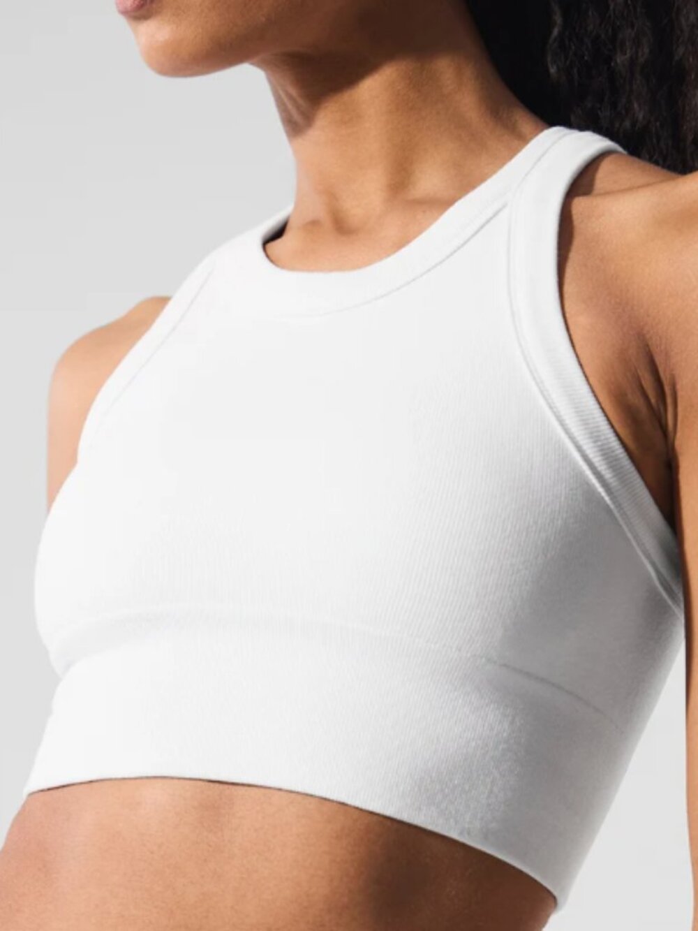 ALO Seamless Delight High Neck Bra White M
